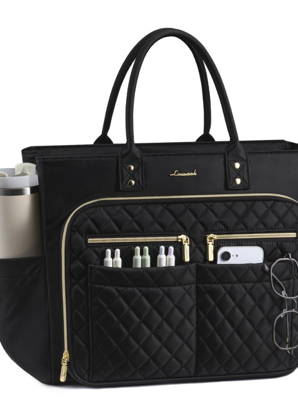 Tote Bag for Women, Teacher Nurse Work Laptop Bag, Quilted Bible Computer